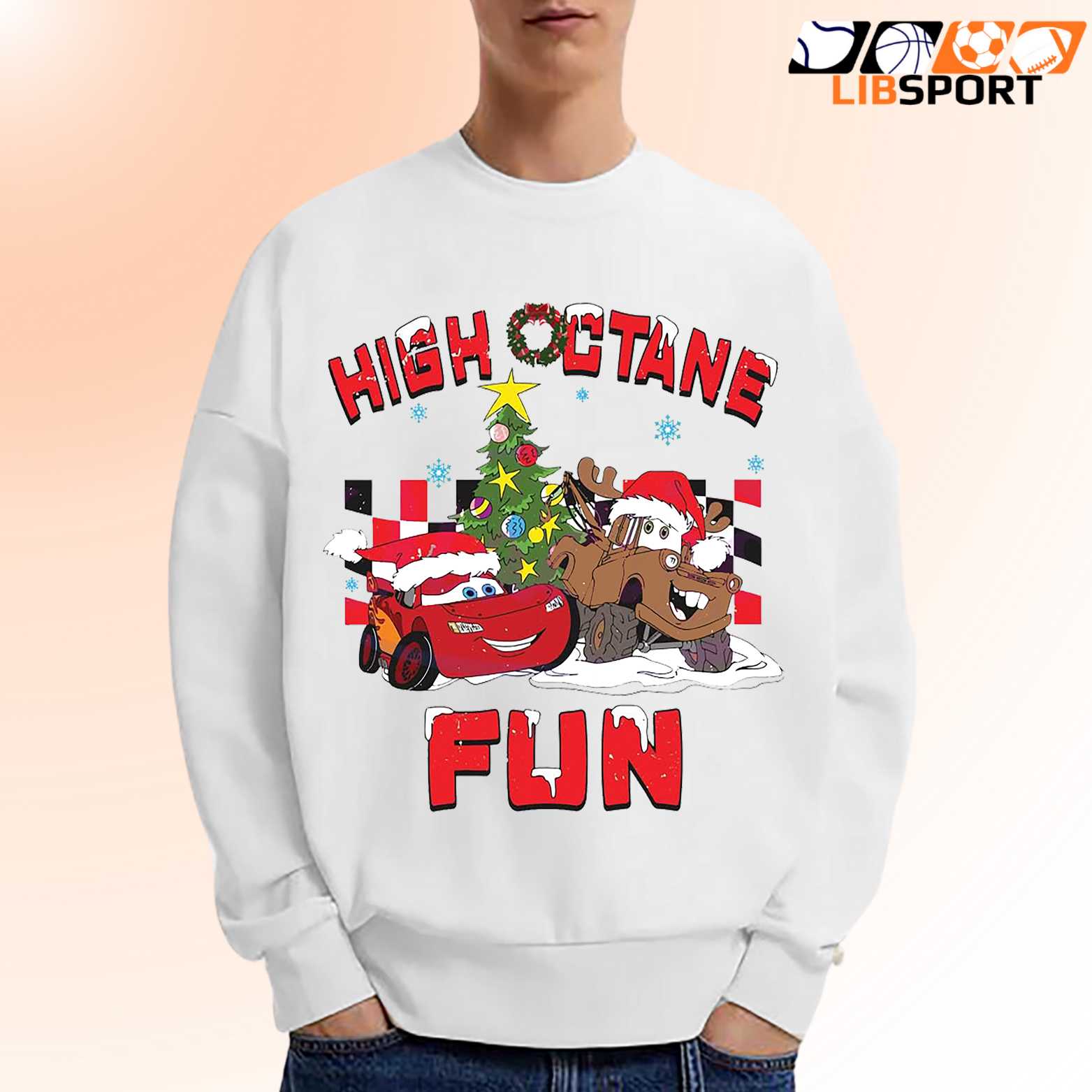 Disney Pixar Cars Christmas T Shirt, High Octane Fun Holiday Tee, Game Day Shirt